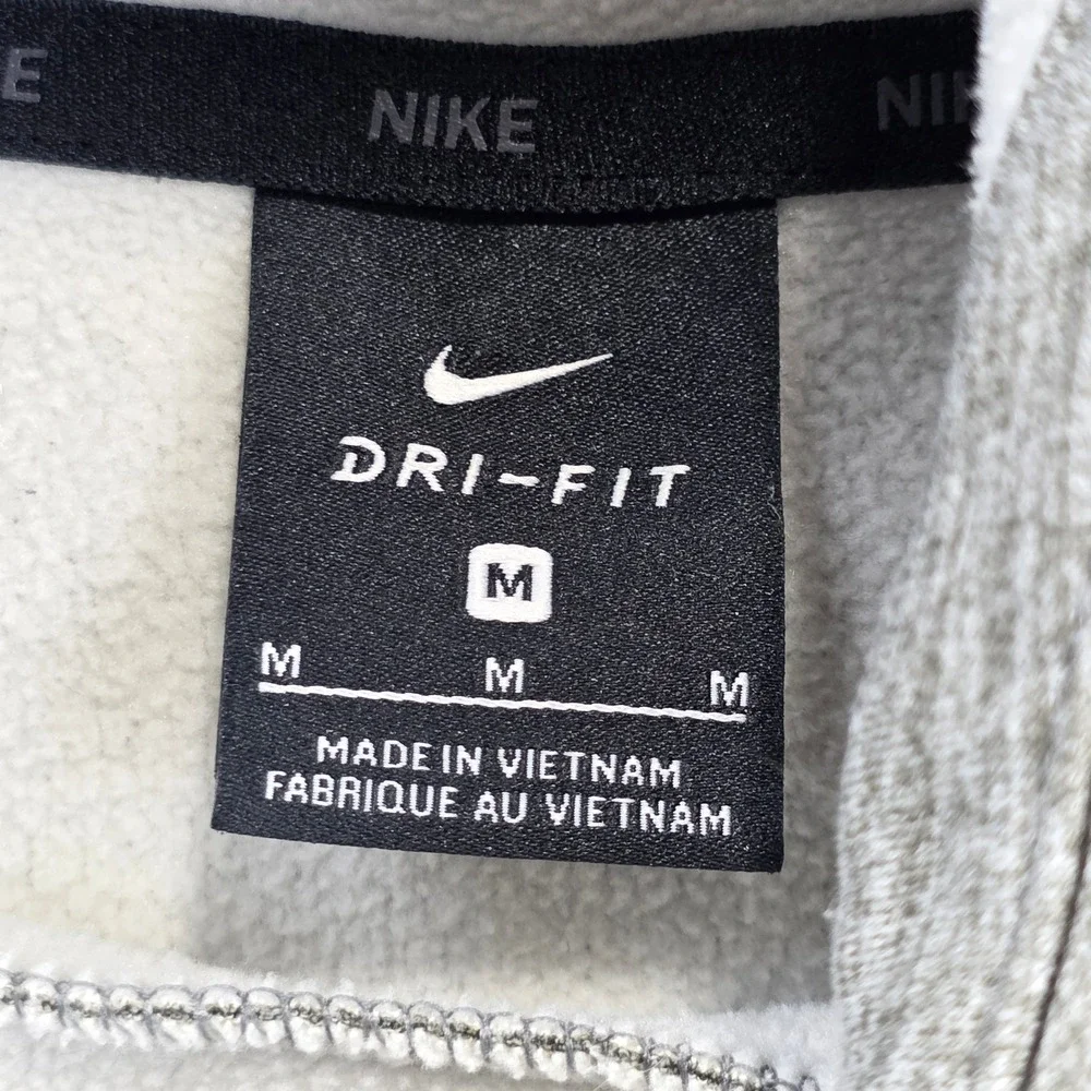 Nike Hoodie Mens Medium Olive Green Dri-FIT Graphic Swoosh Pullover‎ Sweatshirt